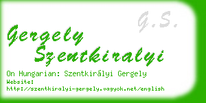 gergely szentkiralyi business card