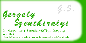 gergely szentkiralyi business card